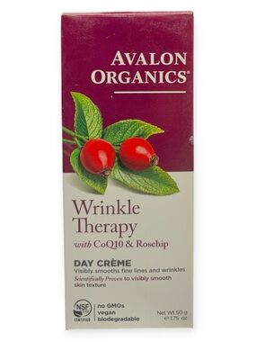 Avalon Organics Wrinkle Therapy DAY CREME w/ CoQ10 & Rosehip 50g